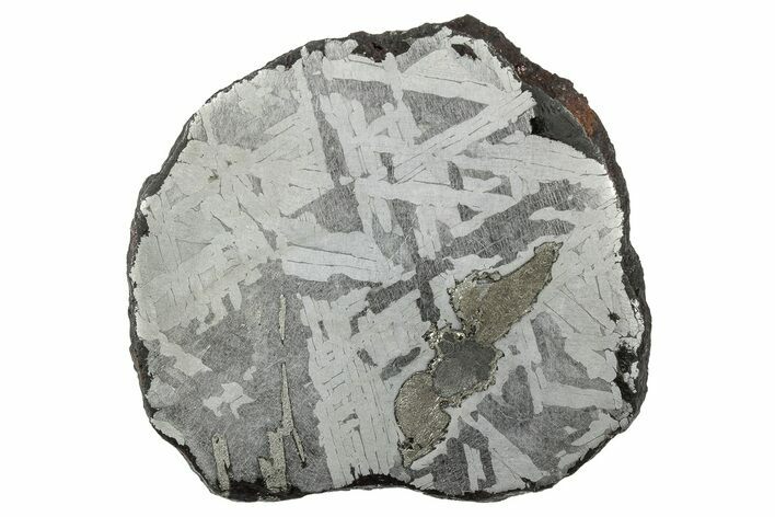 Etched Toluca Iron Meteorite ( g) Slice - Mexico #346492